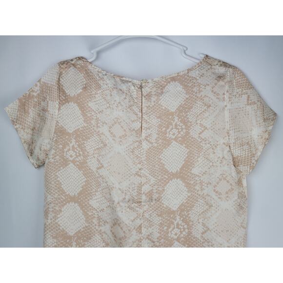 Three Eighty Two Revolve Women's Collette Tee Blouse Jerdon Snakeskin Sz XS - Picture 8 of 9